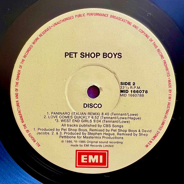 Pet Shop Boys – Disco LP vinyl record, image 4 of 7