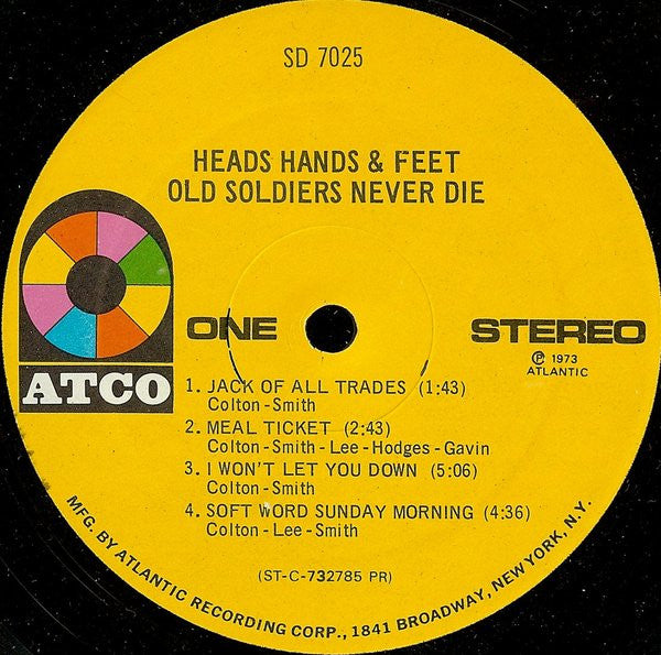 Heads Hands & Feet – Old Soldiers Never Die LP vinyl record, image 5 of 10