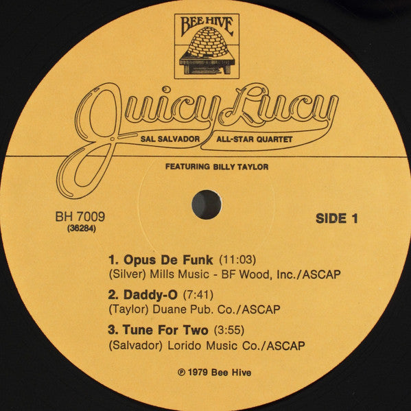 Sal Salvador Quartet, Billy Taylor – Juicy Lucy LP vinyl record, image 3 of 4