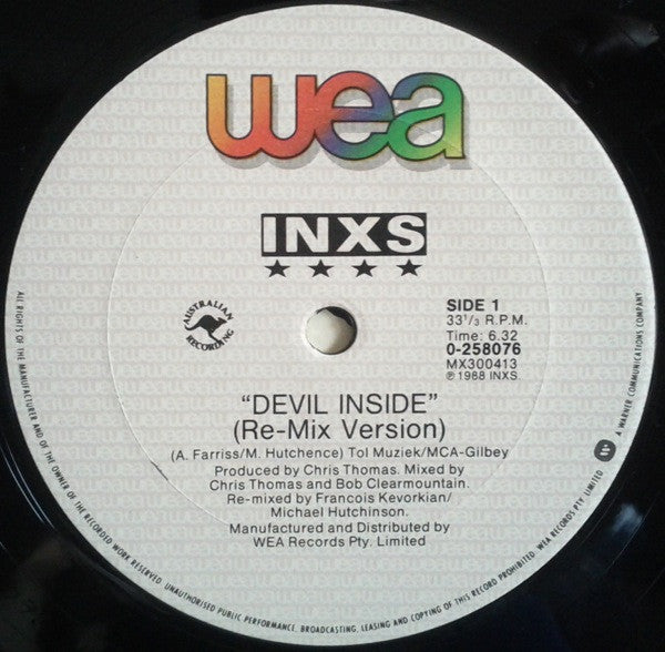 INXS – Devil Inside (Re-Mix Version) 12" vinyl record, image 3 of 4
