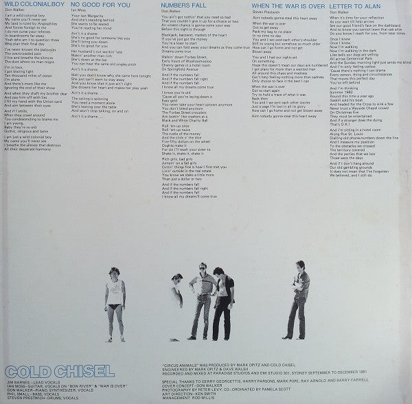 Cold Chisel – Circus Animals LP vinyl record, image 4 of 6