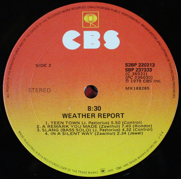 Weather Report – 8:30 (2xLP) LP vinyl record, image 5 of 7