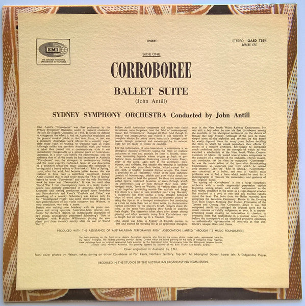 John Antill, Sydney Symphony Orchestra – Corroboree Ballet Suite LP vinyl record, image 3 of 6