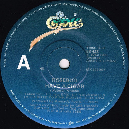 Rosebud – Have A Cigar 7" vinyl record, image 1 of 2