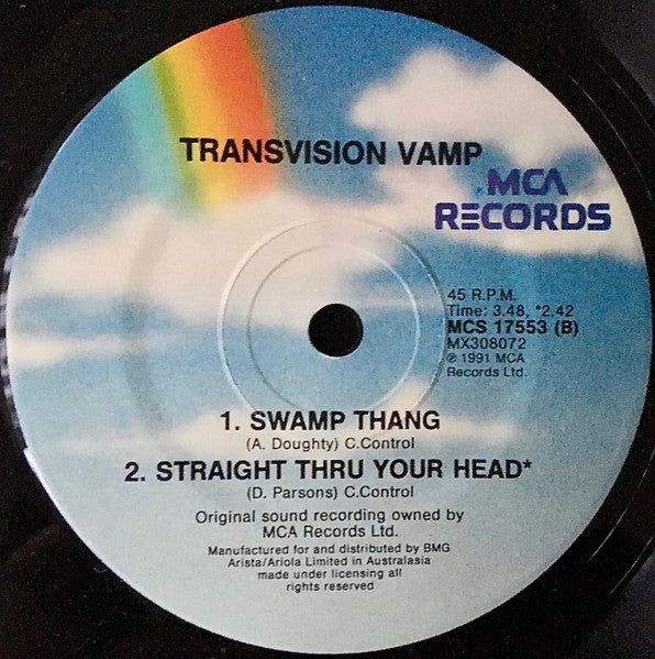 Transvision Vamp – (I Just Wanna) B With U 7" vinyl record, image 4 of 4