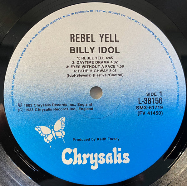 Billy Idol – Rebel Yell LP vinyl record, image 3 of 6
