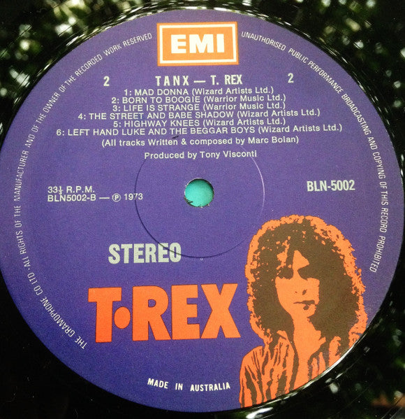 T. Rex – Tanx LP vinyl record, image 3 of 4