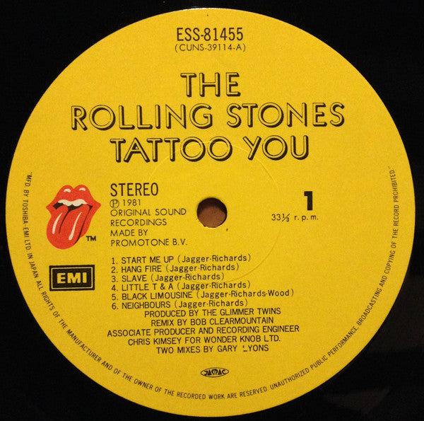 The Rolling Stones – Tattoo You LP vinyl record, image 4 of 10