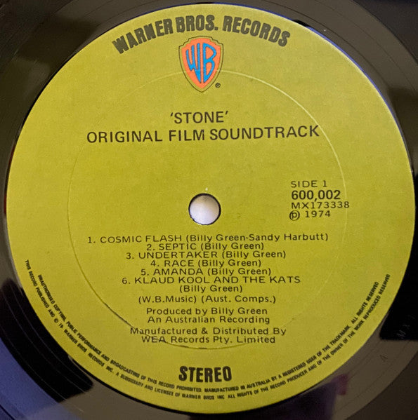 Billy Green – Stone (Original Film Soundtrack) LP vinyl record, image 5 of 6