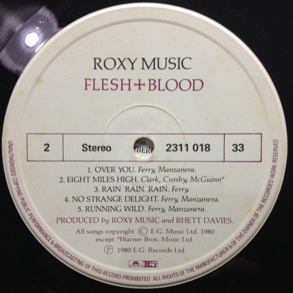 Roxy Music – Flesh + Blood LP vinyl record, image 6 of 6