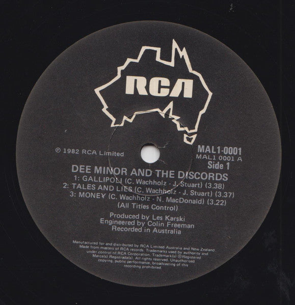 Dee Minor And The Dischords – Dee Minor & The Discords 12" vinyl record, image 3 of 4