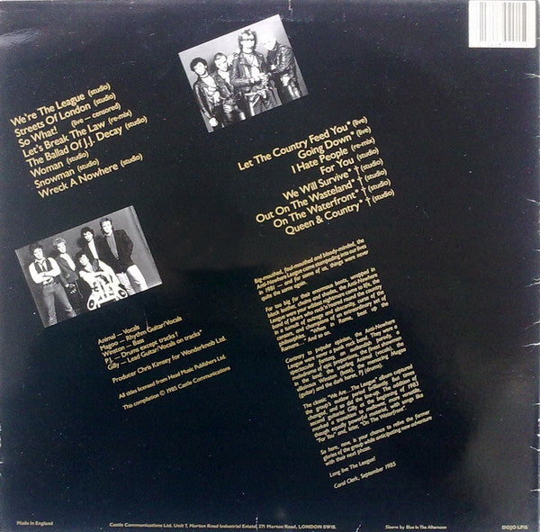 Anti-Nowhere League – Long Live The League LP vinyl record, image 2 of 5