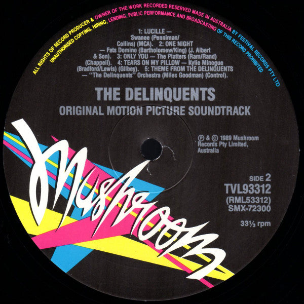 Various – The Delinquents (Original Soundtrack) LP vinyl record, image 4 of 4