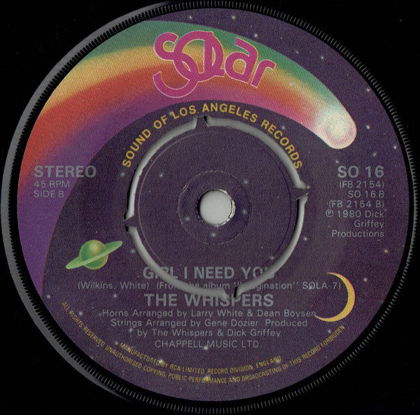 The Whispers – It's A Love Thing 7" vinyl record, image 2 of 4