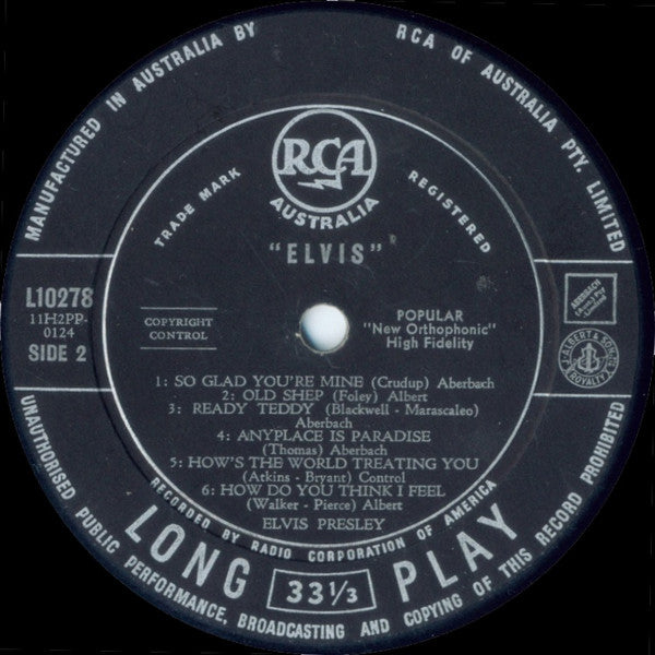 Elvis Presley – Elvis LP vinyl record, image 4 of 5