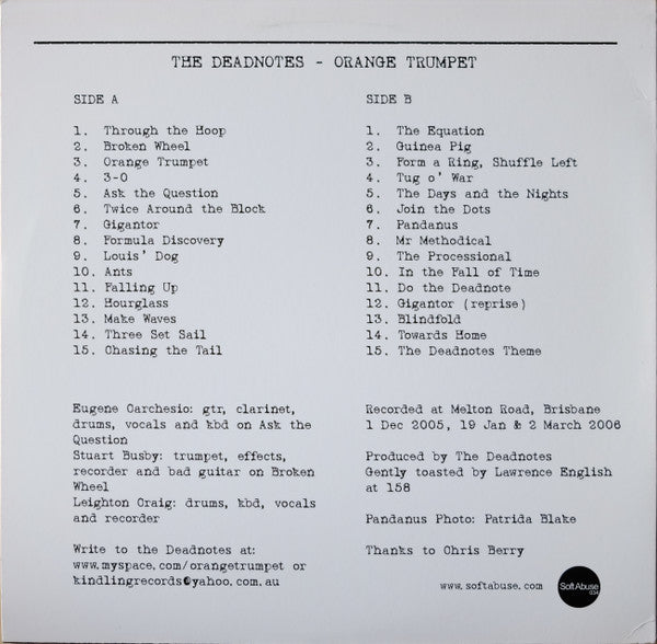 The Deadnotes – Orange Trumpet LP vinyl record, image 2 of 4