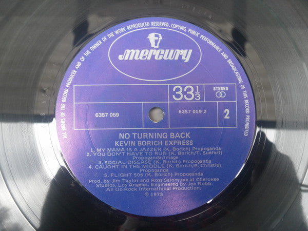 Kevin Borich Express – No Turning Back LP vinyl record, image 3 of 5