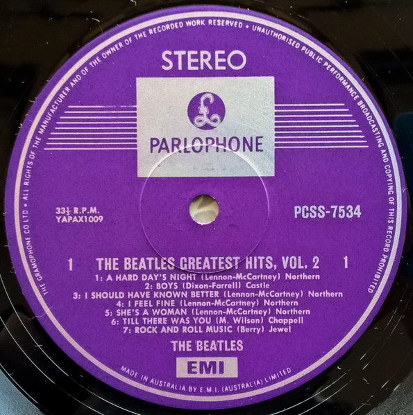 The Beatles – Greatest Hits Volume 1 And 2 (2xLP) LP vinyl record, image 5 of 9