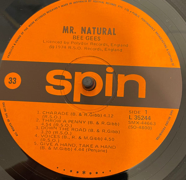 Bee Gees – Mr. Natural LP vinyl record, image 3 of 4