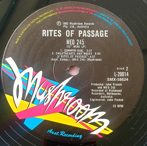 Meo 245 – Rites Of Passage LP vinyl record, image 4 of 5