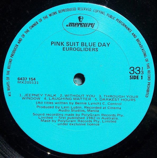 Eurogliders – Pink Suit Blue Day LP vinyl record, image 5 of 6