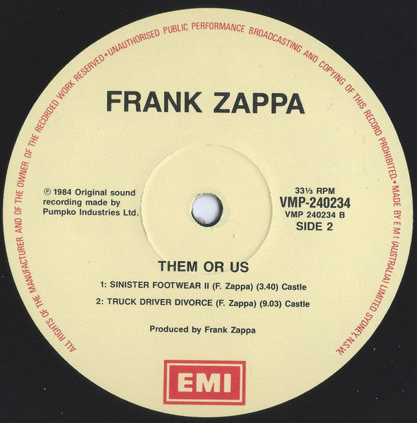 Frank Zappa – Them Or Us (2xLP) LP vinyl record, image 6 of 8