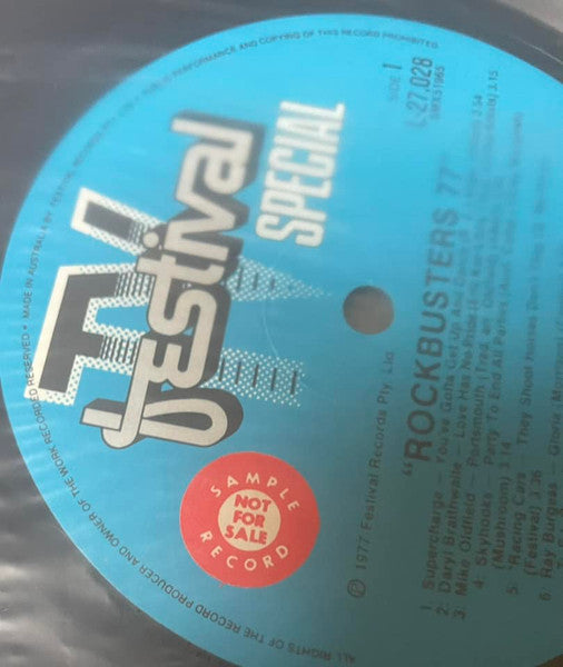 Various – Rockbusters '77 LP vinyl record, image 5 of 6