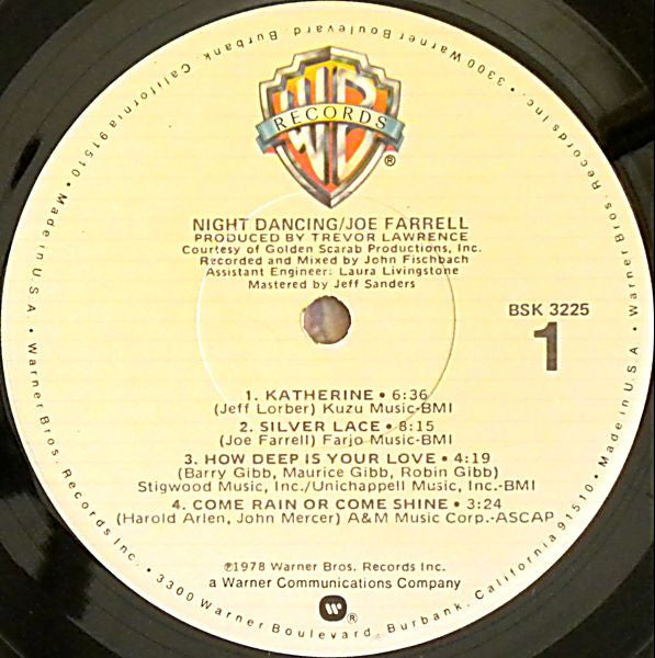 Joe Farrell – Night Dancing LP vinyl record, image 3 of 4