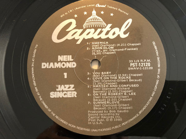 Neil Diamond – The Jazz Singer (Original Songs From The Motion Picture) LP vinyl record, image 3 of 4