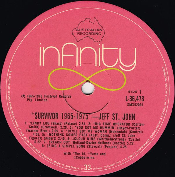 Jeff St. John – Survivor 1965-75 LP vinyl record, image 4 of 7