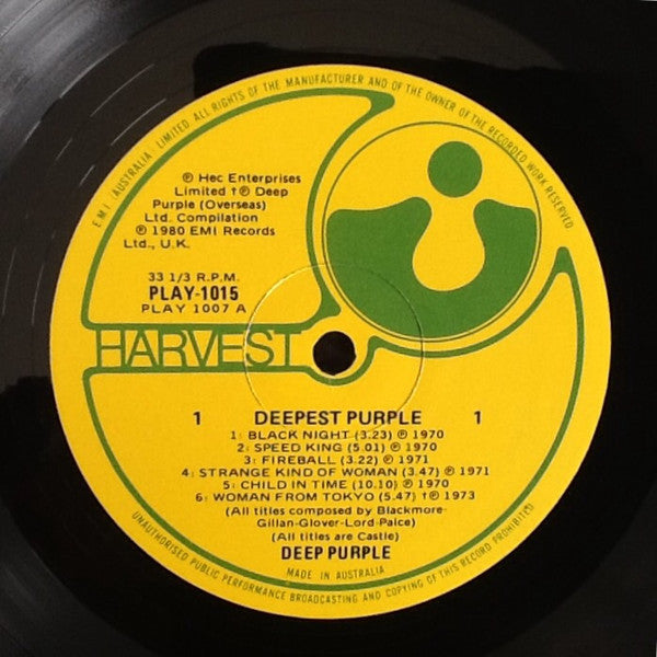 Deep Purple – Deepest Purple (The Very Best Of Deep Purple) LP vinyl record, image 3 of 4