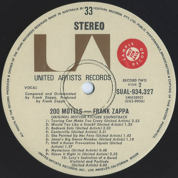 Frank Zappa – 200 Motels (2xLP) LP vinyl record, image 7 of 8