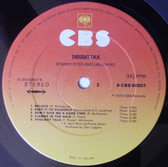 Starry Eyed And Laughing – Thought Talk LP vinyl record, image 4 of 4