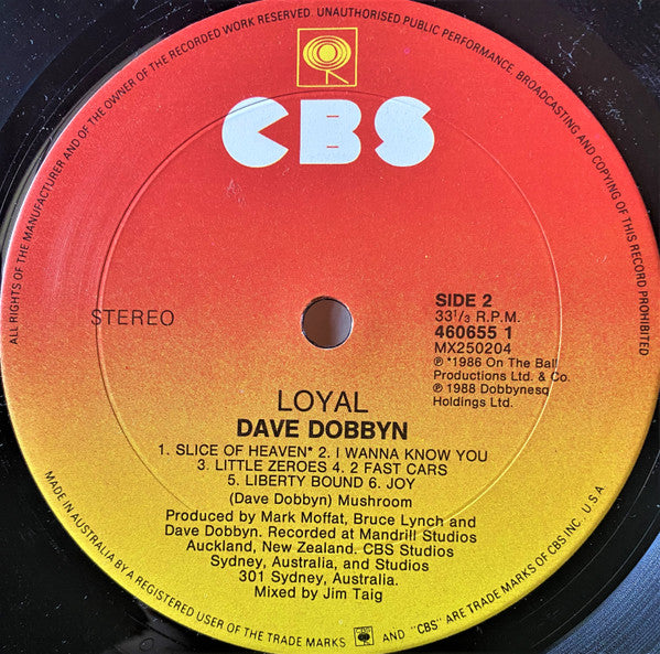 Dave Dobbyn – Loyal LP vinyl record, image 7 of 8