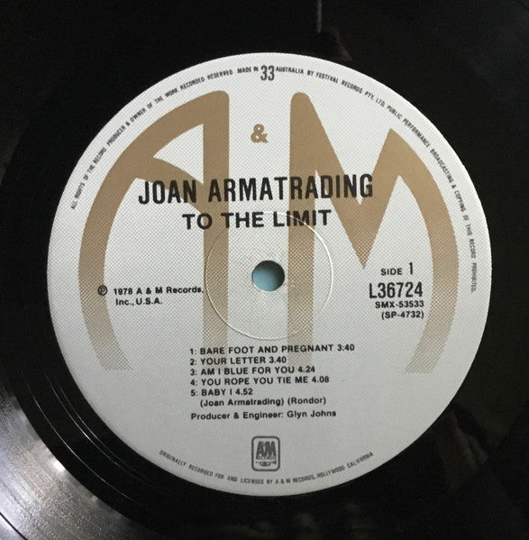 Joan Armatrading – To The Limit LP vinyl record, image 6 of 7