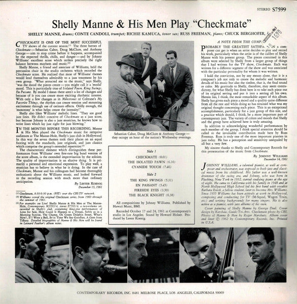 Shelly Manne & His Men – Shelly Manne & His Men Play "Checkmate" LP vinyl record, image 2 of 4