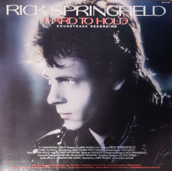 Rick Springfield – Hard To Hold - Soundtrack Recording LP vinyl record, image 1 of 5
