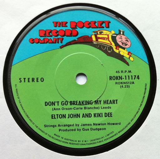 Elton John, Kiki Dee – Don't Go Breaking My Heart 7" vinyl record, image 1 of 4