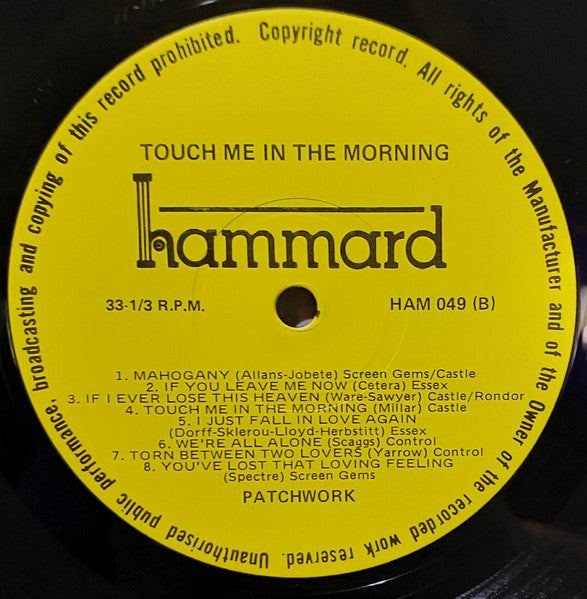 Patchwork – Touch Me In The Morning LP vinyl record, image 4 of 4