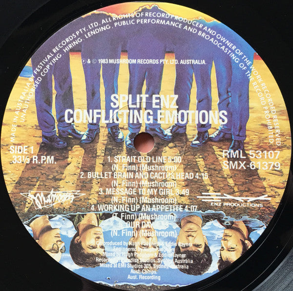 Split Enz – Conflicting Emotions LP vinyl record, image 3 of 6
