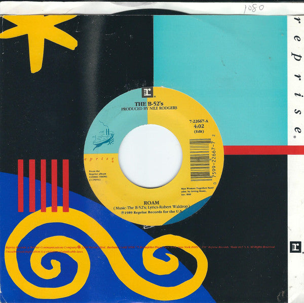 The B-52's – Roam 7" vinyl record, image 3 of 3