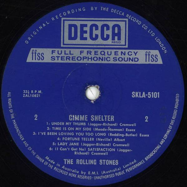 The Rolling Stones – Gimme Shelter LP vinyl record, image 6 of 6