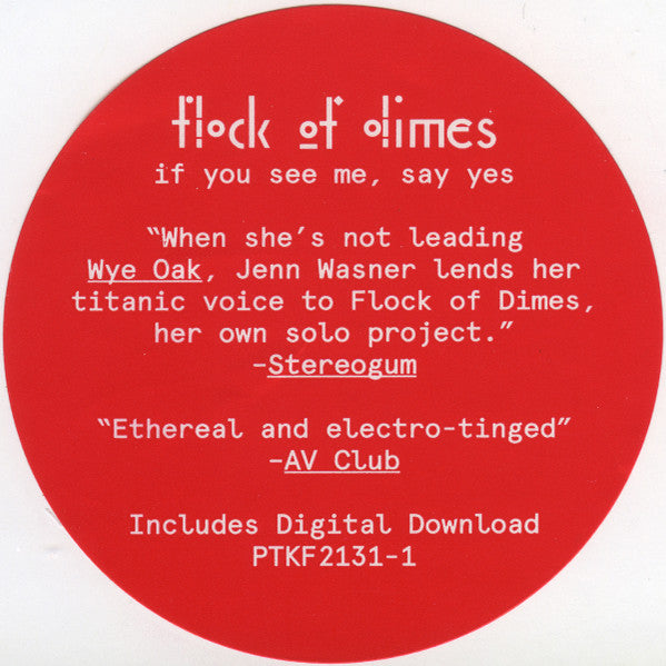 Flock Of Dimes – If You See Me, Say Yes LP vinyl record, image 7 of 8