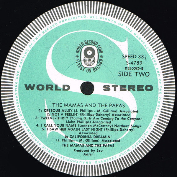 The Mamas & The Papas – The Mamas & The Papas LP vinyl record, image 4 of 5