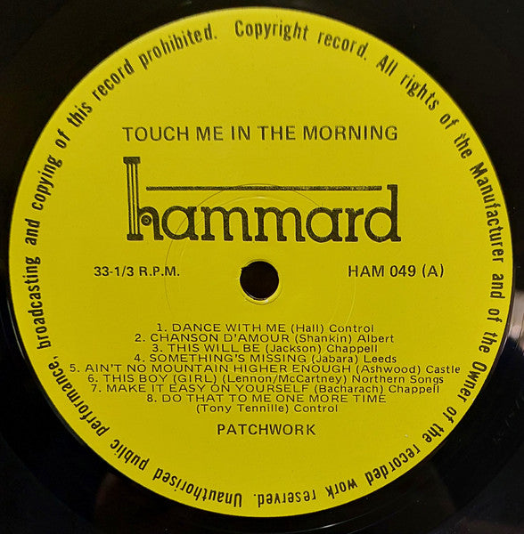 Patchwork – Touch Me In The Morning LP vinyl record, image 3 of 4