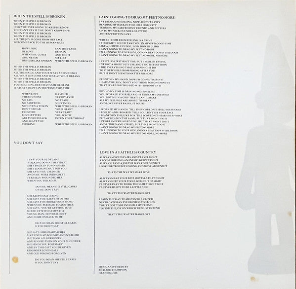 Richard Thompson – Across A Crowded Room LP vinyl record, image 5 of 6