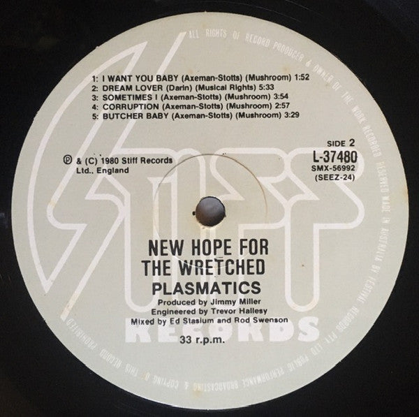 Plasmatics – New Hope For The Wretched LP vinyl record, image 4 of 4