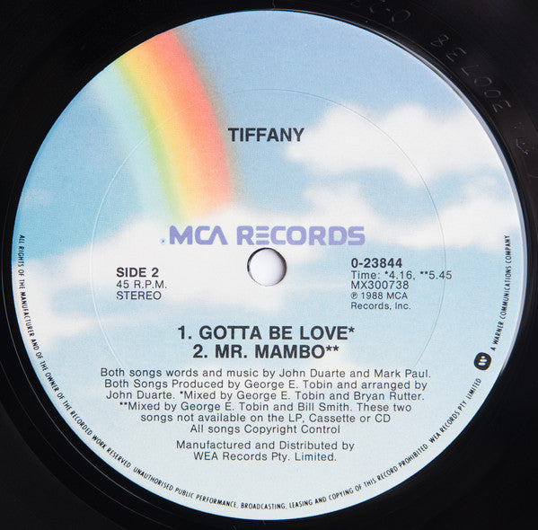 Tiffany – I Saw Him Standing There 12" vinyl record, image 4 of 4