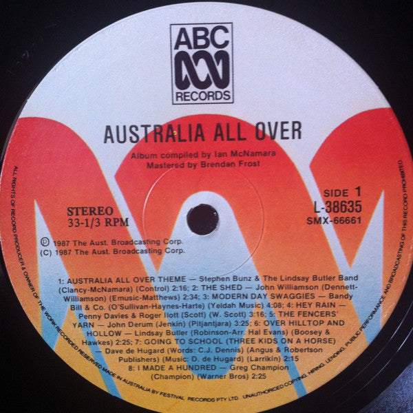 Various, Ian McNamara – Australia All Over LP vinyl record, image 3 of 5