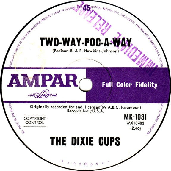 The Dixie Cups – Two-Way-Poc-A-Way 7" vinyl record, image 1 of 2